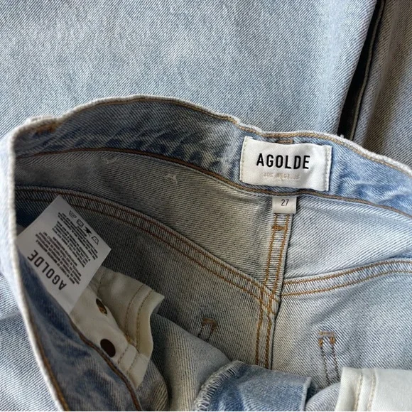 Agolde Light Blue Flare & Wide Leg Jeans - Picture 7 of 13